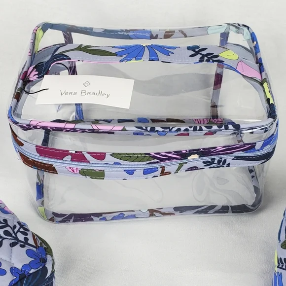 πHP~4/24π Vera Bradley 3 Piece Cosmetic Set in Bengal Lily NWT - Picture 11 of 12